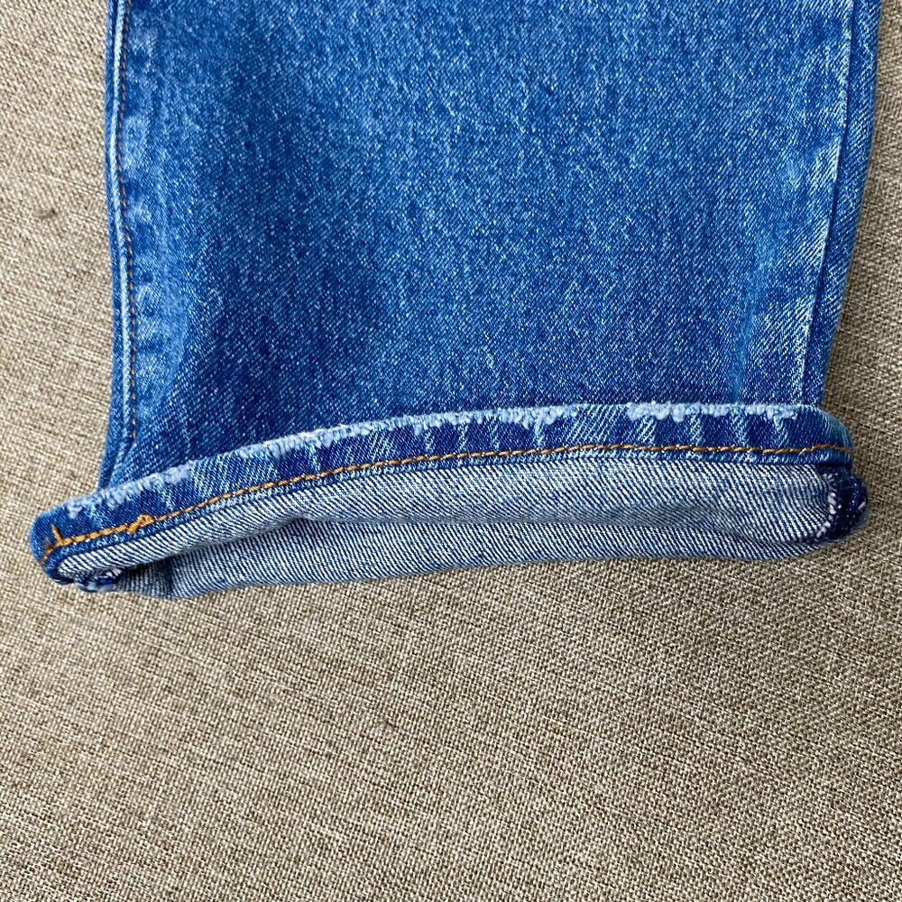 Levi's Ribcage Straight Ankle Denim Jeans Women 26 High Rise Blue Distressed NWT - Picture 11 of 16
